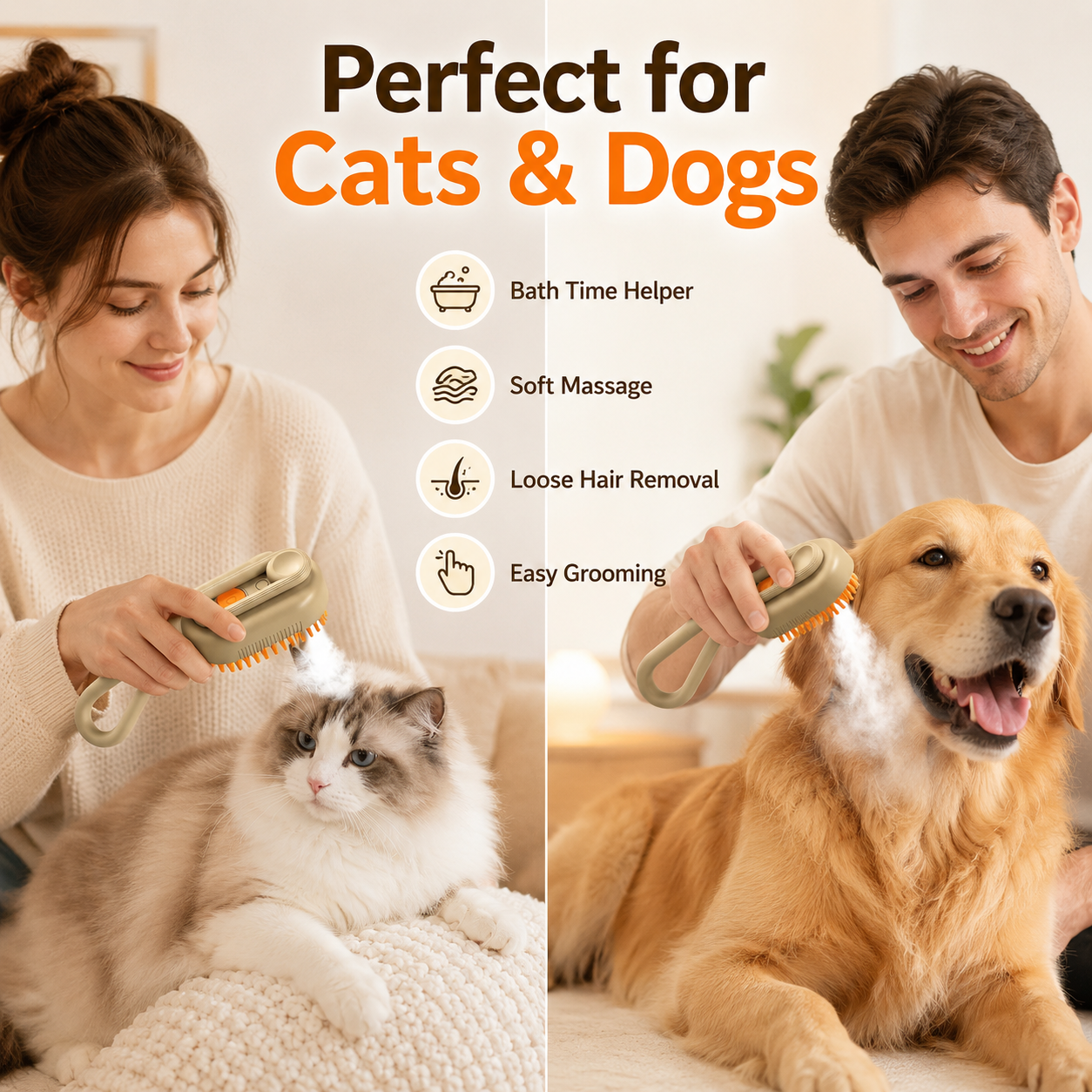 3-in-1 Pet Hair Removal Brush
