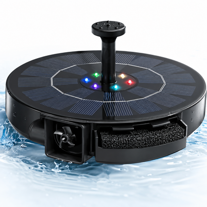 Solar Fountain Pump with LED Lights
