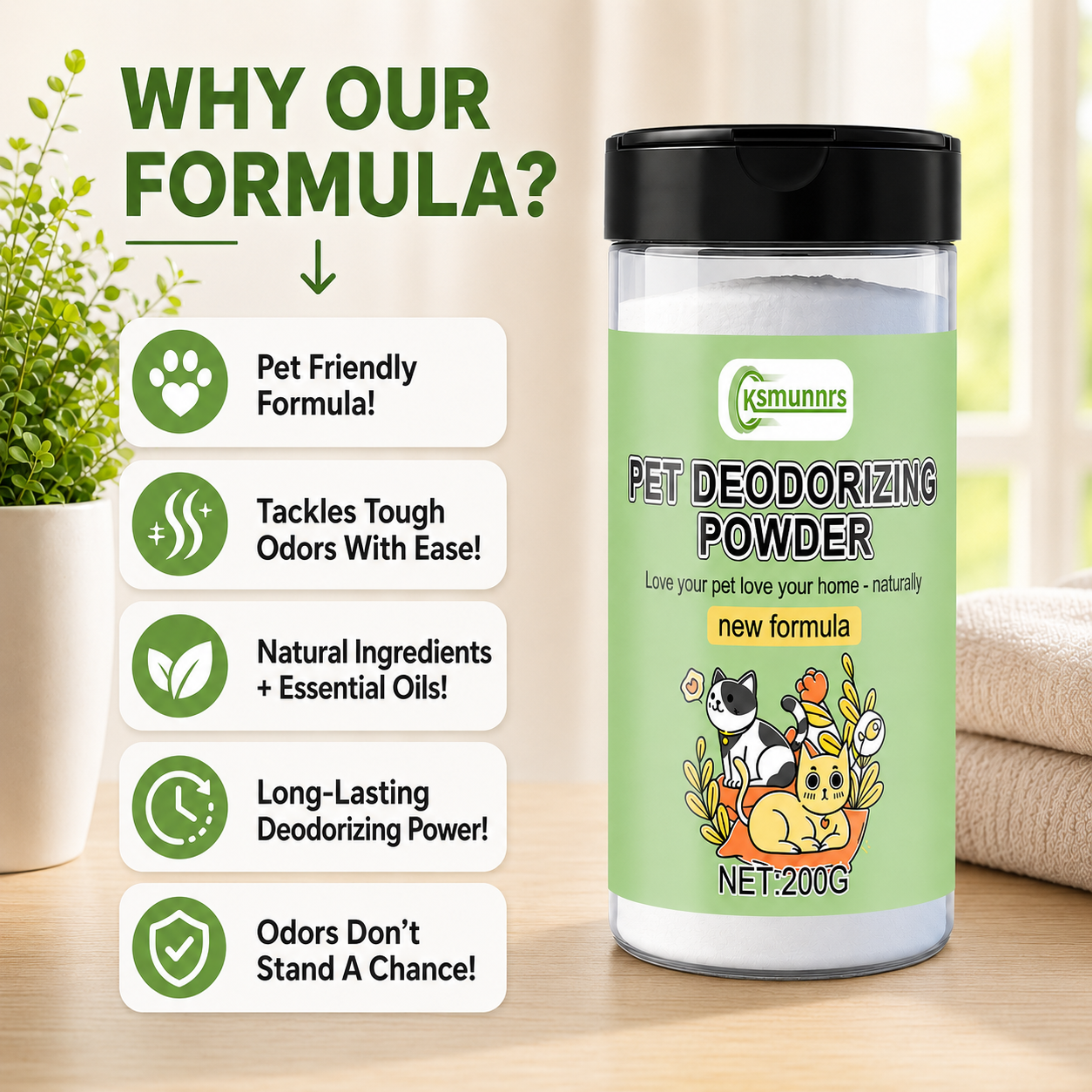 Pet Mat Deodorizer Powder